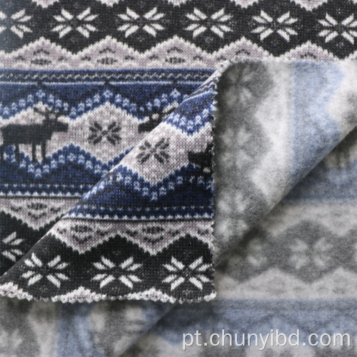 Alta qualidade Good Design 100% poliéster Um lateral de troca de troca de lã solta para casaco têxtil caseira